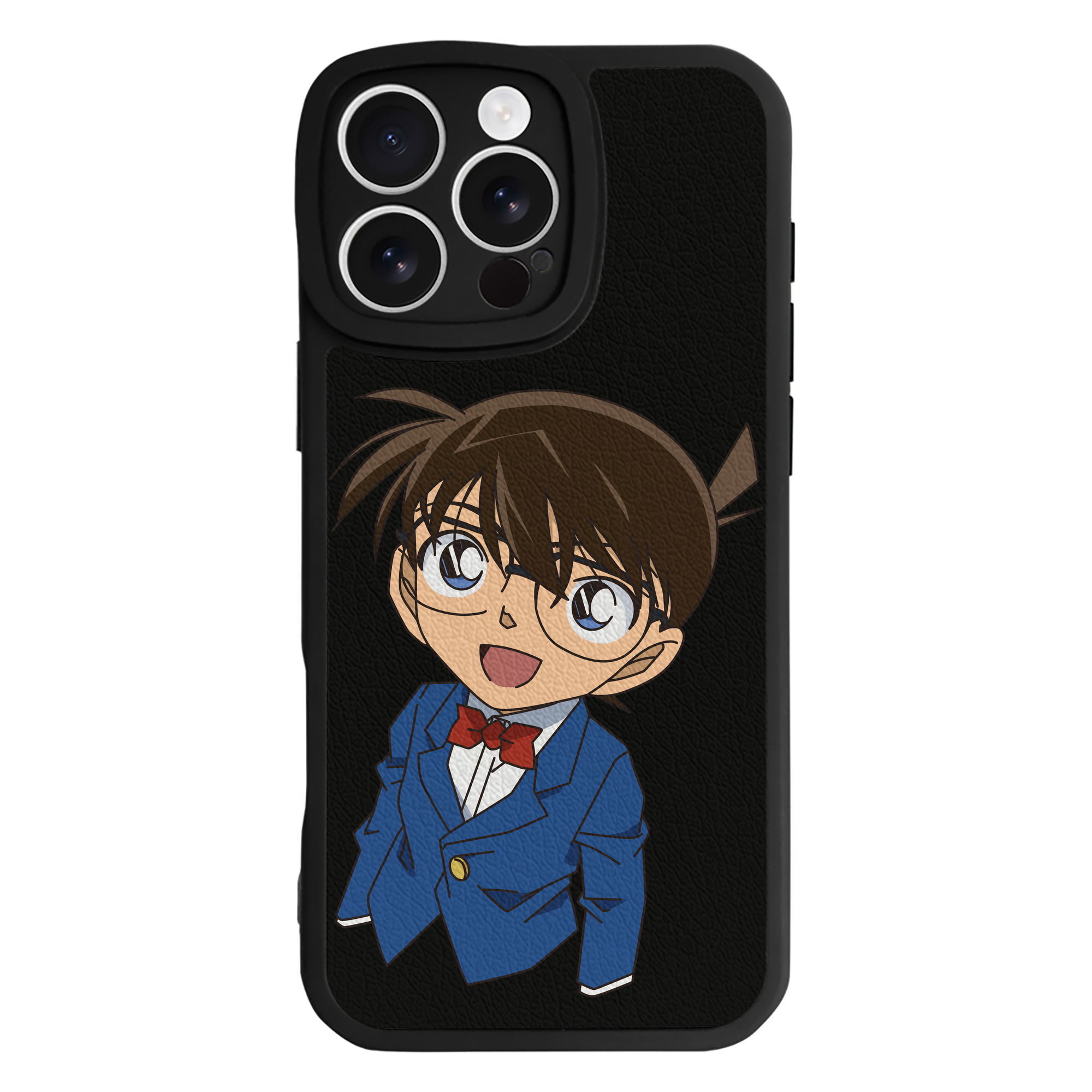 （画像用） 名探偵コナン 江戸川 コナン Detective Conan Conan Edogawa 【iPhone 16シリーズ対応】シリコンスマホケース（レザー調） 材質：シリコン